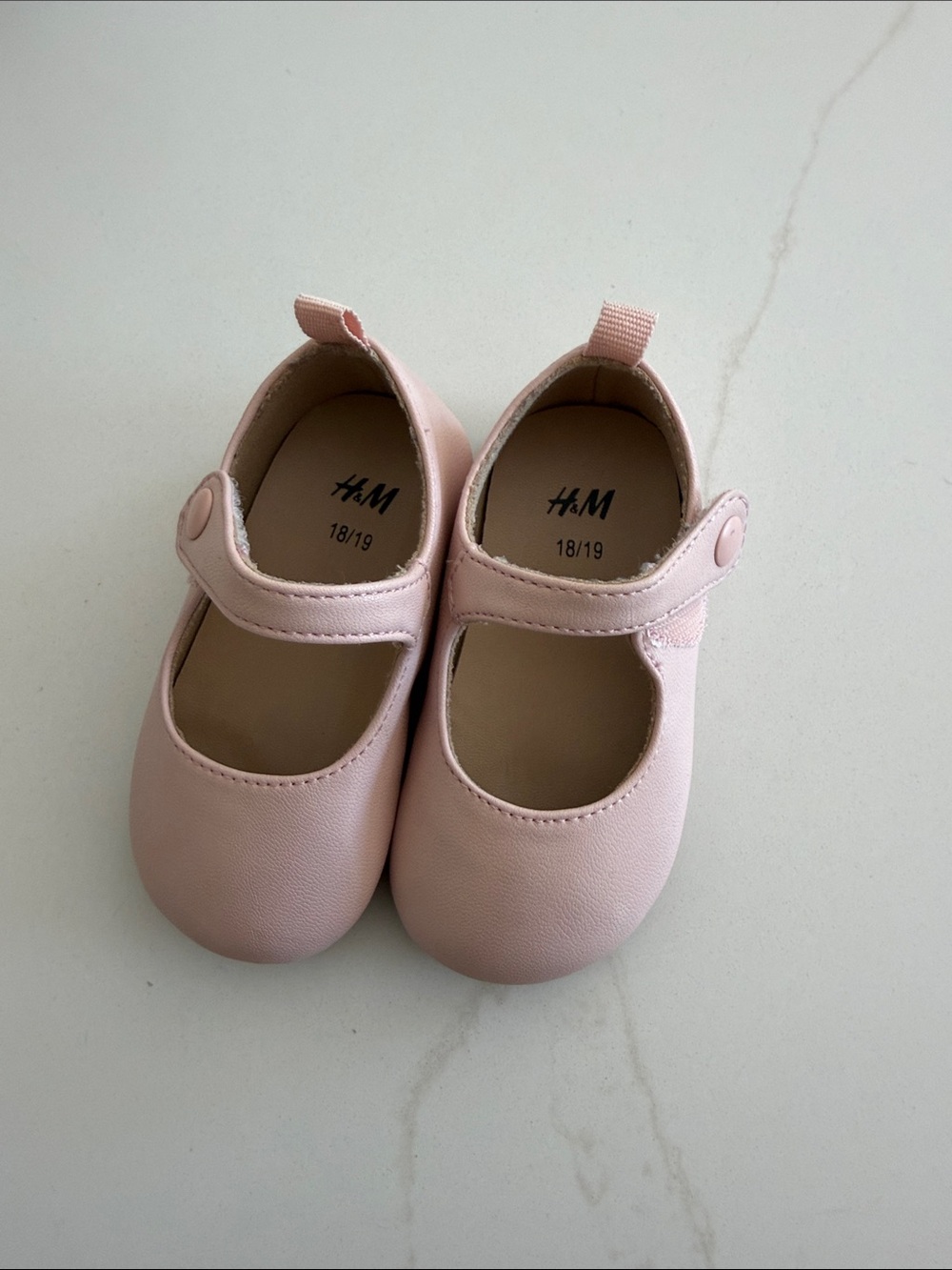 H&M Pale Pink Baby Mary Jane Shoes